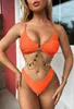 Mulheres femininas Mulheres 2pcs Sexy Bikini Swimsuits Suits Bathing Seter Summer Beach Gold Metal Chain Sling Bra Tops Thong Bottoms Brasileiro