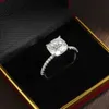 Bandringen KnobSpin D VVS1 Soft Mat Moissanite Ring Geschikt voor Dames Laboratorium Diamant bruiloft Sieraden met GRA S925 Silvertate 18K Platinum Ring J240429