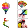 Dekoracje Balon Balon Wind Spinner Rainbow wiszący wiatr Twister Outdoor Windmill Garden Front Yard Home Festival Celebration Decor Decor