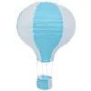파티 장식 12 인치 공기 풍선 종이 랜턴 램프 갓 천장 가벼운 웨딩 장식 파란색 줄무늬