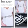 Clipes de cabelo Bridal Belt Wedding Sash Rhinestone espumante para vestidos