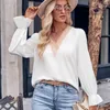 Blouses pour femmes Femmes à manches longues Top chic Chic en lace en V Tilluche en V pour poignets en vrac