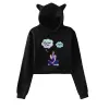 NOAH CYRUS Merch Crop Top Hoodie Harajuku Sweat-shirt cuit Streetwear Hip Hop Long Manches Pullor Tops Sudaderas Mujer