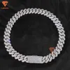 Lifeng Jewelry Mens S925 Hip Hop Cuban Link Łańcuch Białe złoto VVS MOISSANITE Cuban Link Łańcuch IECD Out Diamentowy naszyjnik