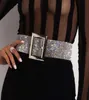 Luxury 7cm wide Full Rhinestone Waist Belts Women Diamante Crystal Chain Bride Wide Shiny Gold Silver Waist Belt strap for women8610964