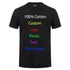 100% Cotton T Shirt Men Customized Text Diy Your Own Design Po Print Uniform Company Team Apparel Advertising T-shirt 240428