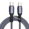 60 Вт 1M 2M 3M быстро зарядка сплав с сплавом USB C TO USB-C Кабель PD для Samsung Galaxy S20 S23 S24 Примечание 20 HTC LG Android Phone-15 15pro