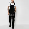 Herren Jeans Männer Knöchelstifte Hosen Jeans Overalls Taschen ein Stück hoher Taille Schlanker Streetwear Solid Washington Patchwork