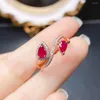 Cluster Rings FS Real S925 Sterling Silver Inlay 4 6 Natural Ruby Ring With Certificate Charm Fine Fashion Weddings Jewelry For Women