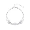 Chain Charm 925 Sterling Silver Luxury Lucky Swivel Bead Armband Söt kvinnors armband Fashion Party Wedding Jewelry