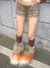 Short féminin houzhou vintage léopard imprimé denim femme sexy y2k basse taille gyaru streetwear été 2024 grunge femelle courte jeans