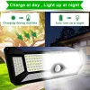 Decoraciones 268 220 luces solar LED al aire libre IP65 impermeable con 3 modos PIR Sensor de movimiento grande Lámpara de pared de decoración de jardín de jardín de stree