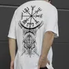 Herren-T-Shirts 100% reines Baumwollsommer Übergroßer kurzes Sled-T-Shirt für atmungsaktive Jugendliche Original Fitness Harajuku Strt Kleidung Pat Y240429