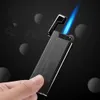 Slim Personal Customized Torch Leichter tragbarer Windschutz Blue Flame Cigarette Leichter