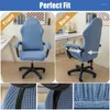 Couvre-chaises Stretch Jacquard Game Cover pour Office Internet Cafe Solid Decor Ordinking Accoud Gaming Seat avec housses 1set