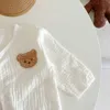 ジャケット秋のベビーコート幼児のかわいい漫画白い薄いカーディガンH240509