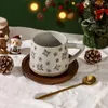 Tazze shxing ceramica tazza tazza tazza resistente al calore tazza per succo di latte d'acqua del latte ristorante regalo di Natale