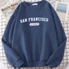 X31K Heren Hoodies Sweatshirts San Francisco California Letter Print Mens Simple Casual Pullovers American Retro Clothing D240429