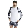 Kvinnors badkläder långärmad mäns surfing utslag vakt skjorta baddräkt dykning dräkt strand uv skydd simning rashguard t-shirt