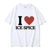 Męskie koszulki Raper lodowe przyprawę uwielbiam graficzną koszulkę men kobiet swobodne bawełniane bawełniane koszulki Hip Hop moda moda moda moda koszulka T240425