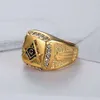 Titanium roestvrijstalen ketting spinner ring voor mannen blauw goud zwart punk rock ringen accessoires sieraden cadeau