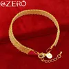 Alizero 24K Gold 10mm Webkettenarmband für Frauen Mode Schmuck Hochzeitsfeier Accessoires Charme Geschenk 240428