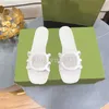 Designer Slippers Women Sandals Interlocking G Slides Foam Slipper Rubber Flip Flips Ladies Flat Beach Jelly Sandal Summer Outdoor Slide