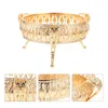 Dinnerware Sets Metal Fruit Plate Display Shelf Storage Tray Plates Candy Gold Plated Iron Snack Serving