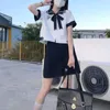 Sukienki imprezowe japońskie mundur szkolny High Girl Suits Cosplay kostium Kobiety Kawaii Navy JK Suit Bluzka Mini spódnica uczeń