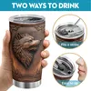 Tumblers 1pc 20oz Regalo de cumpleaños único estilo Wolen Tumbler Copa Taza Taza de café con tapa de acero inoxidable Vacuum