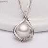 Collane a ciondolo matrimonio 925 ciondolo in argento sterling per donne alla moda in acqua nera naturale cravatta a sospensione per ragazze come regalowx