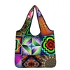 Torby do przechowywania Toaddmos plemienne ludowe geometryczne drukowanie damskie torba torba mody na zakupy torebka podróży duża pojemność