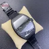 La montre ABS comprend 9015 Mouvement Sapphir Crystal Mirror Case de fibre de carbone