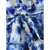 Sukienki swobodne Yenkye Niebieski kwiatowy nadruk z koszulą z paskiem dla kobiet z długim rękawem wiosna letnie krótkie referencje