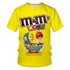 T-shirts Childrens Summer Cute Cartoon 3D-printen 3-14 jaar oude jongens en meisjes casual ronde nek t-shirt kindercadeau kledingl2404