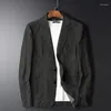 Men's Suits Man Blazer Thin Linen Mens Summer White Single Suit For Men Cotton Sunscreen Jacket Slim Fit Casual 2024