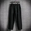 Men's Pants Spring And Summer Drawstring Breathable WideTrousers Beach Solid Color Straight Jogging Trousers Wide Leg For Male
