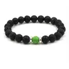 Braccialetti in pietra di lava di perline Braccialetti naturali Olio essenziale naturale Diffusore Elastico Bracciale Vulcanico Roccia Vulcanica Stringhe Yoga Chakra Dhgph