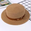 Szerokie brzegowe czapki wiadra kapelusze france brytyjskie letnie płaskie kapelusz damski wielka głowa talia plażowa plażowa świąteczne słoneczne słone