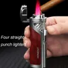 HD CROC Эксклюзивный сигар LIGHER BIG FIRE PINK FOUR FLAME FORCH LIGHTER 2 в 1 сигарная буровая ветропроницаемая зажигалка для сигары