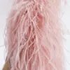50 cm Ostrich Feather Boa Trimming 108642ply Natural Ostrich Feather Clothing Shawl Wedding Decoration Plume Scarf Customiz 240417