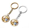 Anime Peter Rabbit Keychain Söt kanin Po Time Gem Childlike Key Ring Holder For Children Birthday Presents Kids Jewelry2781305