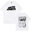 Herren T-Shirts Rockband Arctic Monkeys Musikalbum Grafik T-Shirt Mens Women Fashion lässig übergroß