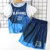 Set di abbigliamento per le lettere per bambini Sump Abito estivo Colore abbinati Shorts Shorts Boys Sports a due pezzi