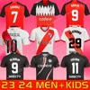 2024 2025 Maglie da calcio a piastra River Maglie Set Kit Kit 23 24 25 Camiseta de futbol Beltran de la Cruz Borja Simon Solari Football Shirt Fan Fan Player Version