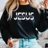 Mi41 Felpa con cappuccio da uomo Gesù Spaccature Christian con cappuccio Bibbia religiosa Bibbia religiosa Magni di fede motivazionale Outfifit Trendy Crewneck D240429