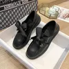 Casual Shoes Harajuku Leather Low Heels Oxford For Women 2024 Fashion Block Zapatos de Mujer