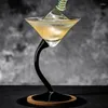 Wijnglazen Black Foot Glass Cup Creative Cocktail Cups Goblet Martini Spiral Bar Keukengereedschap