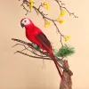 Dekorationen handgefertigte Simulation Papagei kreative Schaumfeder künstliche Papagei Imitation Vogel Modell Home Ornament Garten Vogel Requisite Dekor