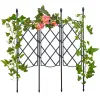 Decorations Metal Garden Trellis Plant Support Rack for Backyard and Patio Rustproof Wire Lattice Grid Panels for Rose Vines Ivy Climbing